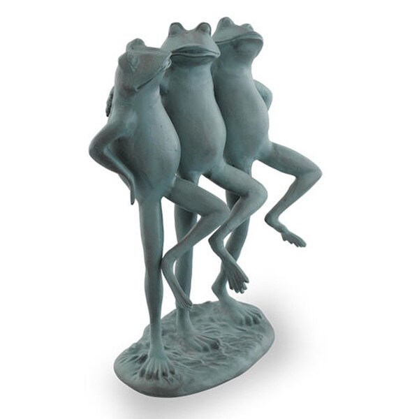 Dancing Frog Three Garden Statue Whimsical Statuary Whimsy Aluminum
